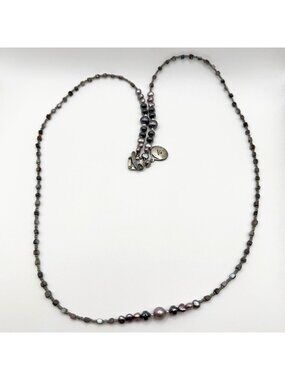 Silpada 925 Sterling Silver Hematite Glass Grey Pearl Shell Necklace